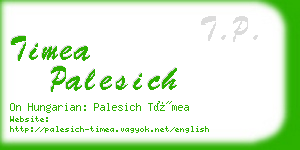 timea palesich business card